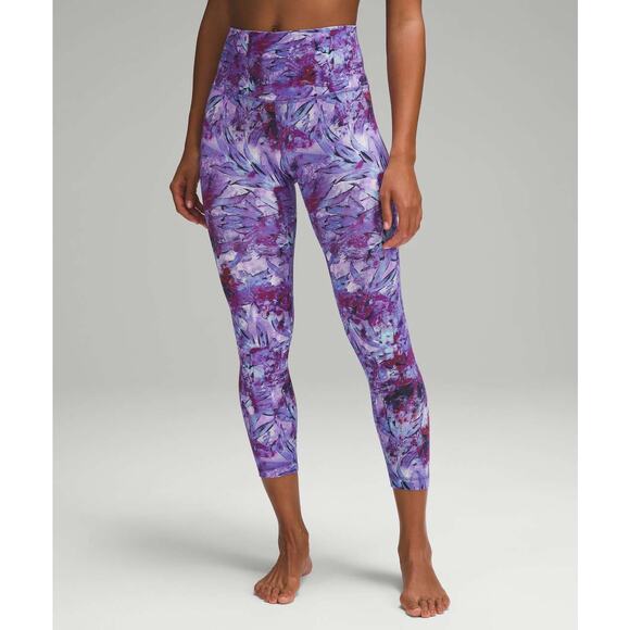 Lululemon Align High-Rise Leggings Pants 25" Iridescent Floral Multi Purple 6 - Picture 1 of 10